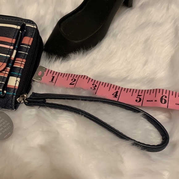 NAUTICA Brown ribbon stripe Money Manager clutch wallet like new (162) - Picture 9 of 13